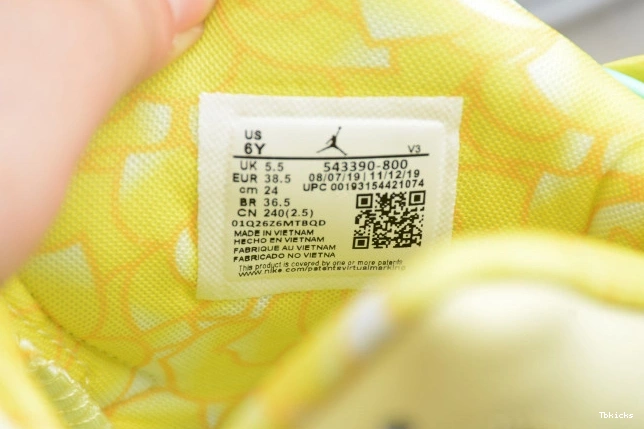 Rep TBK (GS) Floral Dynamic 543390-800 Yellow 6 Retro Air Jordan 0720